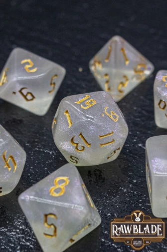 Gothic Iridiscent Dice Set - Golden Glacial