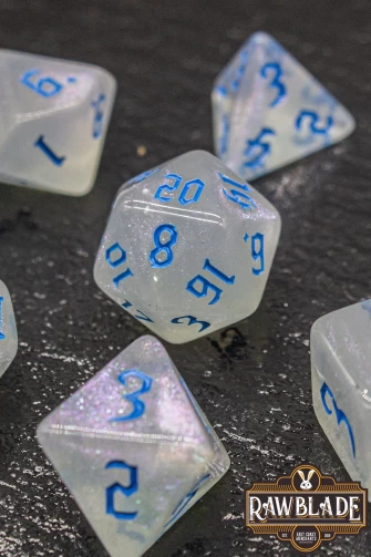 Gothic Iridiscent Dice Set - Mystic Frost