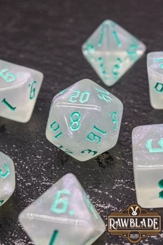 Gothic Iridiscent Dice Set - Emerald Mist