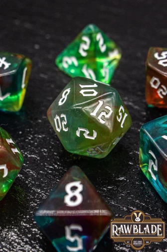 Gothic Nebula Dice Set - Sylvan Starlight