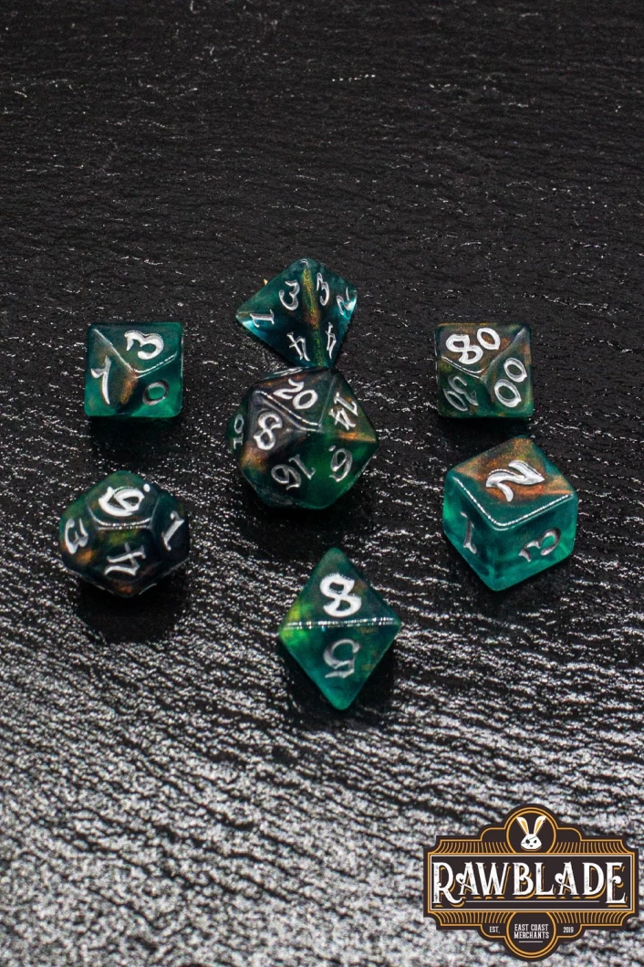 Gothic Nebula Dice Set - Mystic Mossy