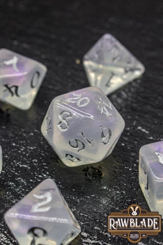 Gothic Nebula Dice Set - Galactic Silver Mist