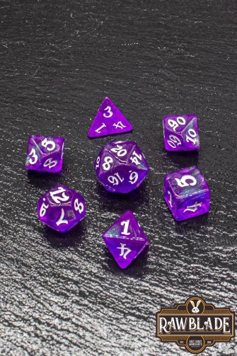 Gothic Nebula Dice Set - Amethyst Stardust