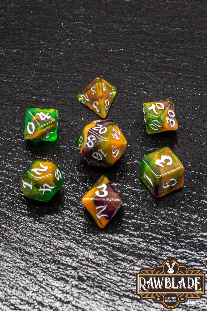 Gothic Nebula Dice Set - Borealis Galaxy