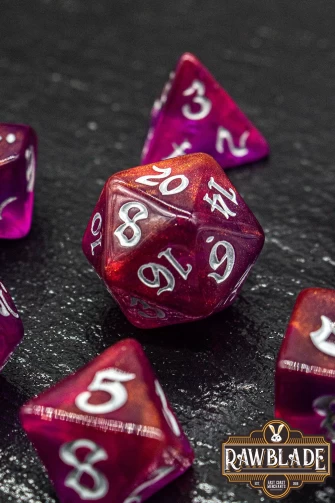 Gothic Nebula Dice Set - Crimson Cosmos