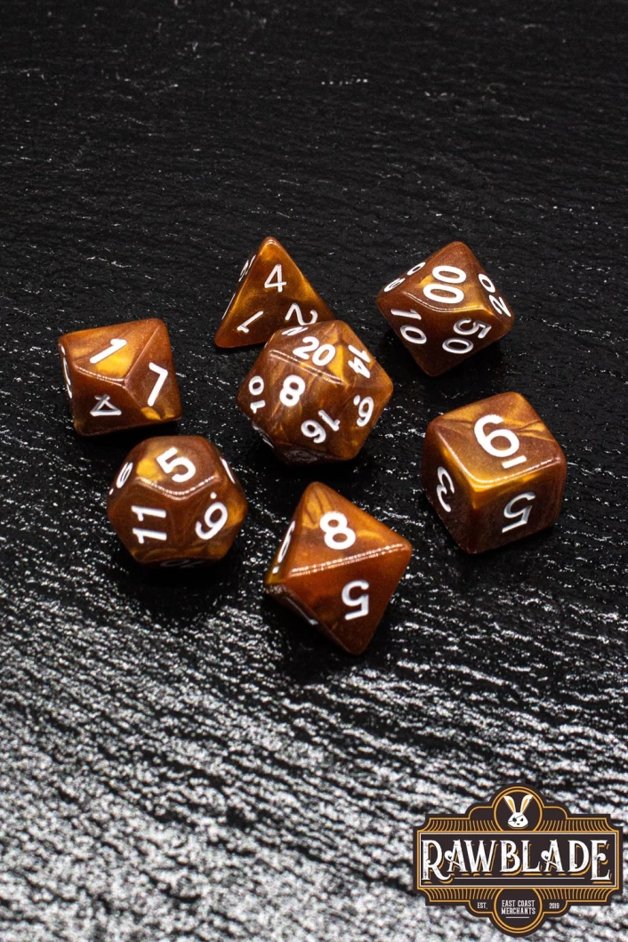 Marble Dice Set - Bronze