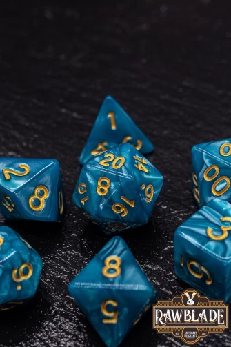 Marble Dice Set - Teal