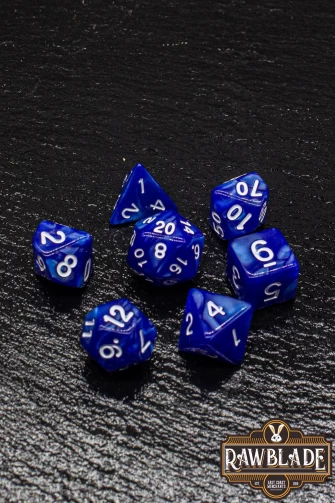 Marble Dice Set - Navy Blue
