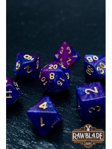 Galaxy Dice Set - Blue&Purple