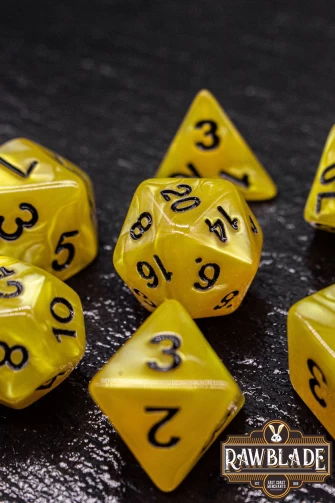 Marble Dice Set - Yellow
