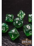 Glitter Dice Set - Green