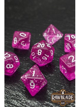 Glitter Dice Set - Pink