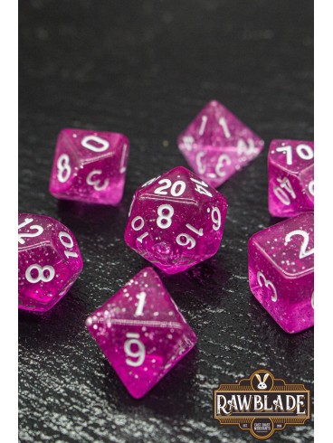 Glitter Dice Set - Pink