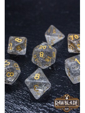 Glitter Dice Set - White