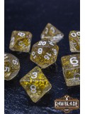Glitter Dice Set - Yellow