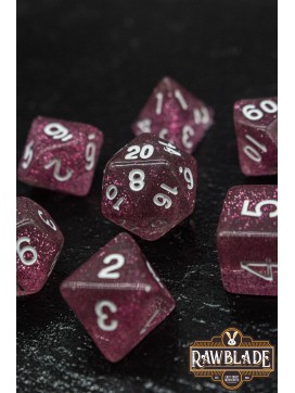 Glitter Dice Set - Purple