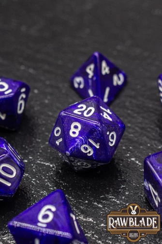 Marble Dice Set - Dark Lilac