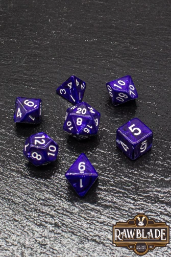 Marble Dice Set - Dark Lilac