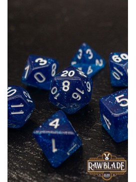 Glitter Dice Set - Dark Blue