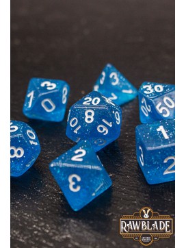 Glitter Dice Set - Blue