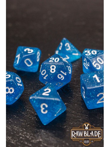 Glitter Dice Set - Blue