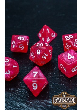Glitter Dice Set - Magenta