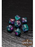 Gothic Galaxy Dice Set - Pink&Green