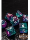 Gothic Galaxy Dice Set - Pink&Green