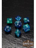 Gothic Galaxy Dice Set - Blue&Green