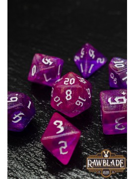 Gothic Galaxy Dice Set - Pink&Purple