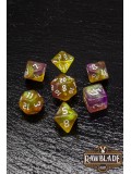 Gothic Galaxy Dice Set - Yellow&Purple