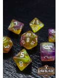 Gothic Galaxy Dice Set - Yellow&Purple