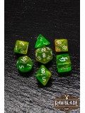 Gothic Galaxy Dice Set - Lime Green
