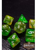 Gothic Galaxy Dice Set - Lime Green