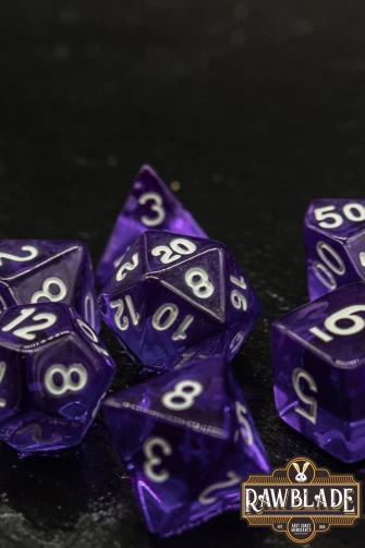 Transparent Dice Set - Violet