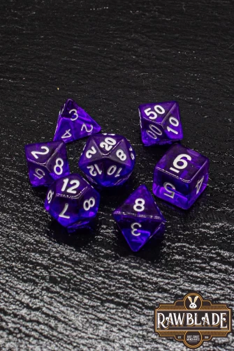 Transparent Dice Set - Violet