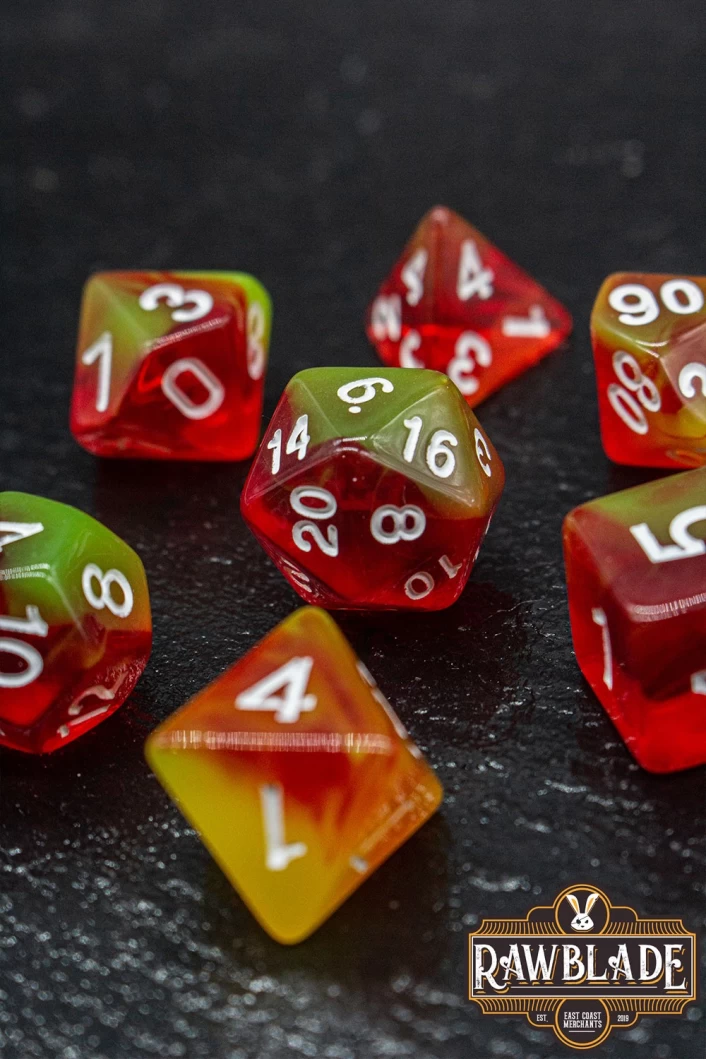 Marble 4 Colors Gothic Dice Set - Tropical Peach