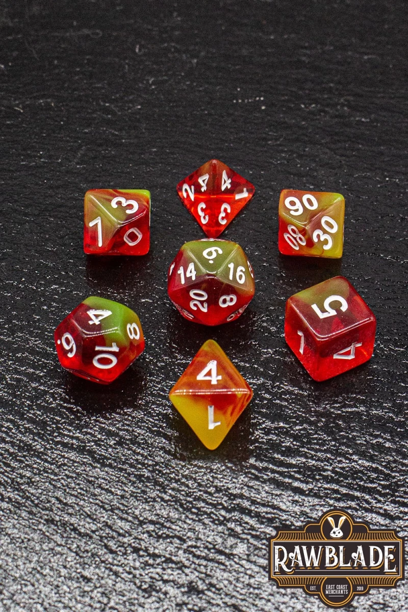 Marble 4 Colors Gothic Dice Set - Tropical Peach