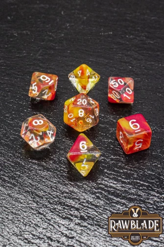 Transparent 2 Colors Dice Set - Summer Sun