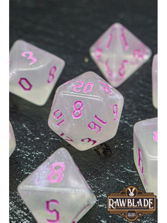 Gothic Iridiscent Dice Set - Pink Pearl