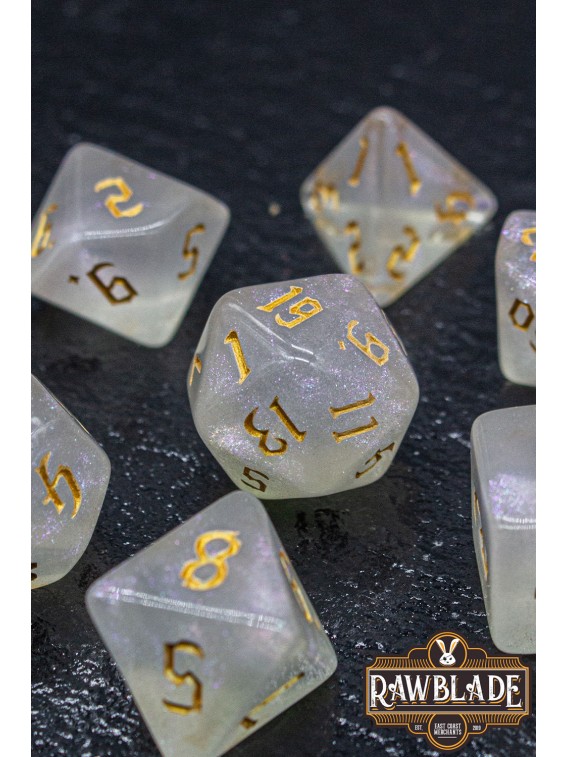 Gothic Iridiscent Dice Set - Golden Glacial