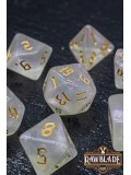 Gothic Iridiscent Dice Set - Golden Glacial