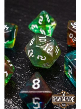 Gothic Nebula Dice Set - Sylvan Starlight