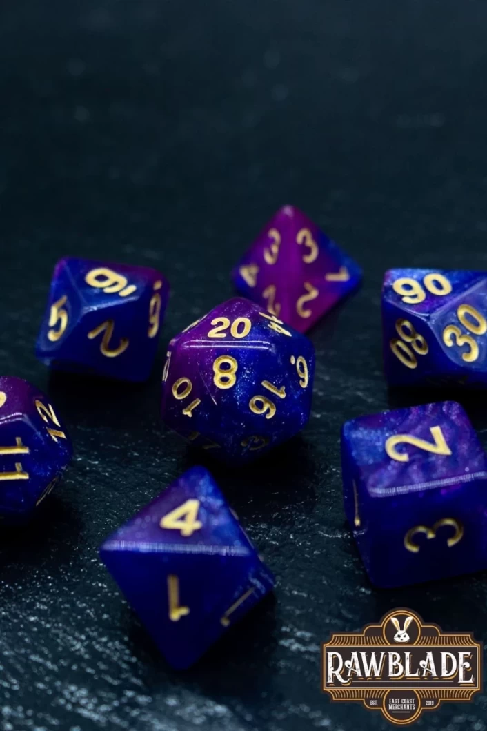 Galaxy Dice Set - Blue&Purple