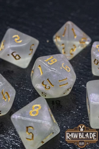 Gothic Iridiscent Dice Set - Crimson Opal