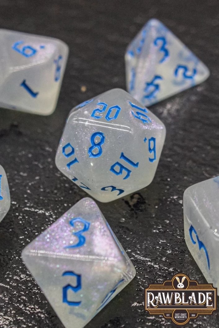 Gothic Iridiscent Dice Set - Mystic Frost