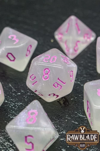 Gothic Iridiscent Dice Set - Pink Pearl