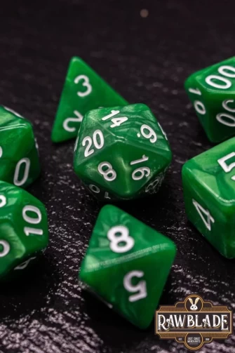 Marble Dice Set - Grass Green