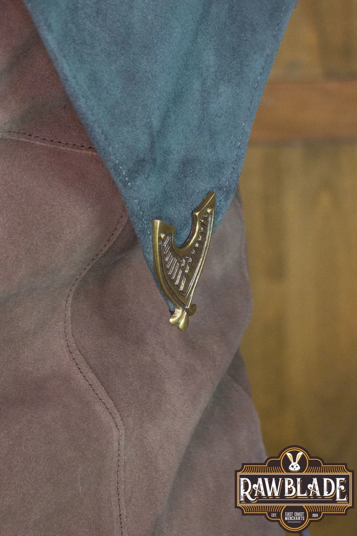 Karanthir Leather Jerkin - Brown/Green
