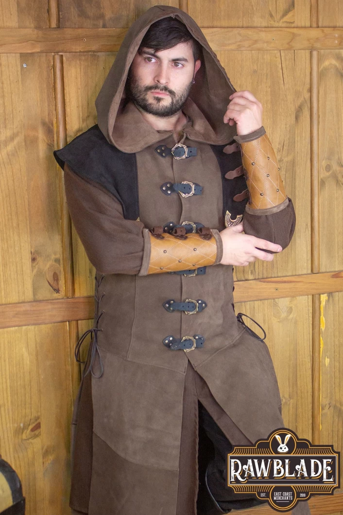 Karanthir Leather Jerkin - Brown/Black